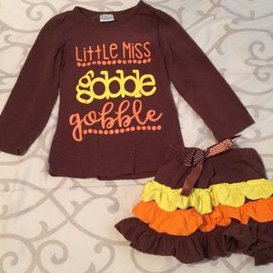 Matching Sets - Fall turkey skirt outfit Matching Sets - Fall turkey skirt outfit